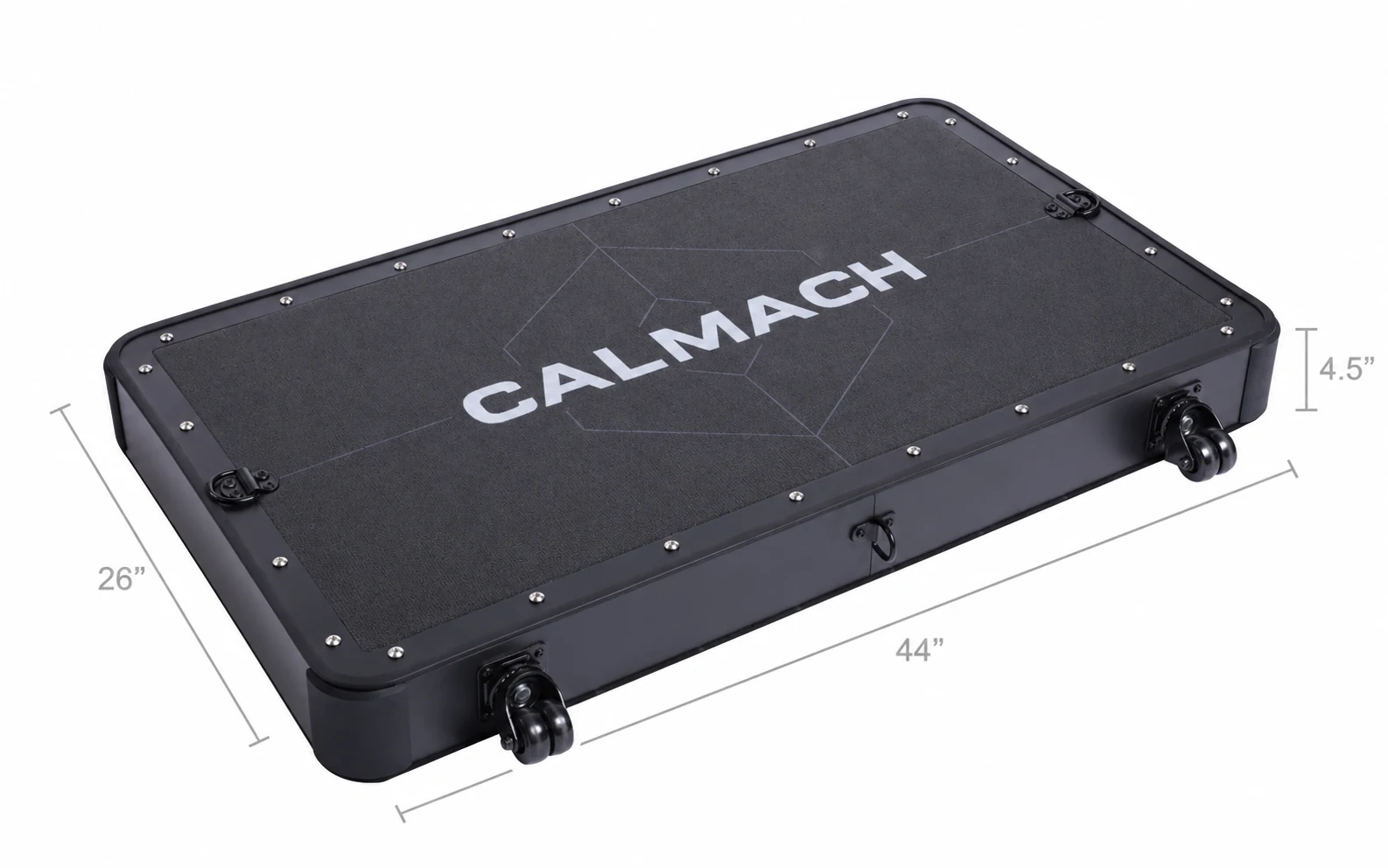 Calmach platform dimensions: 44 inches long, 26 inches wide, 4.5 inches tall
