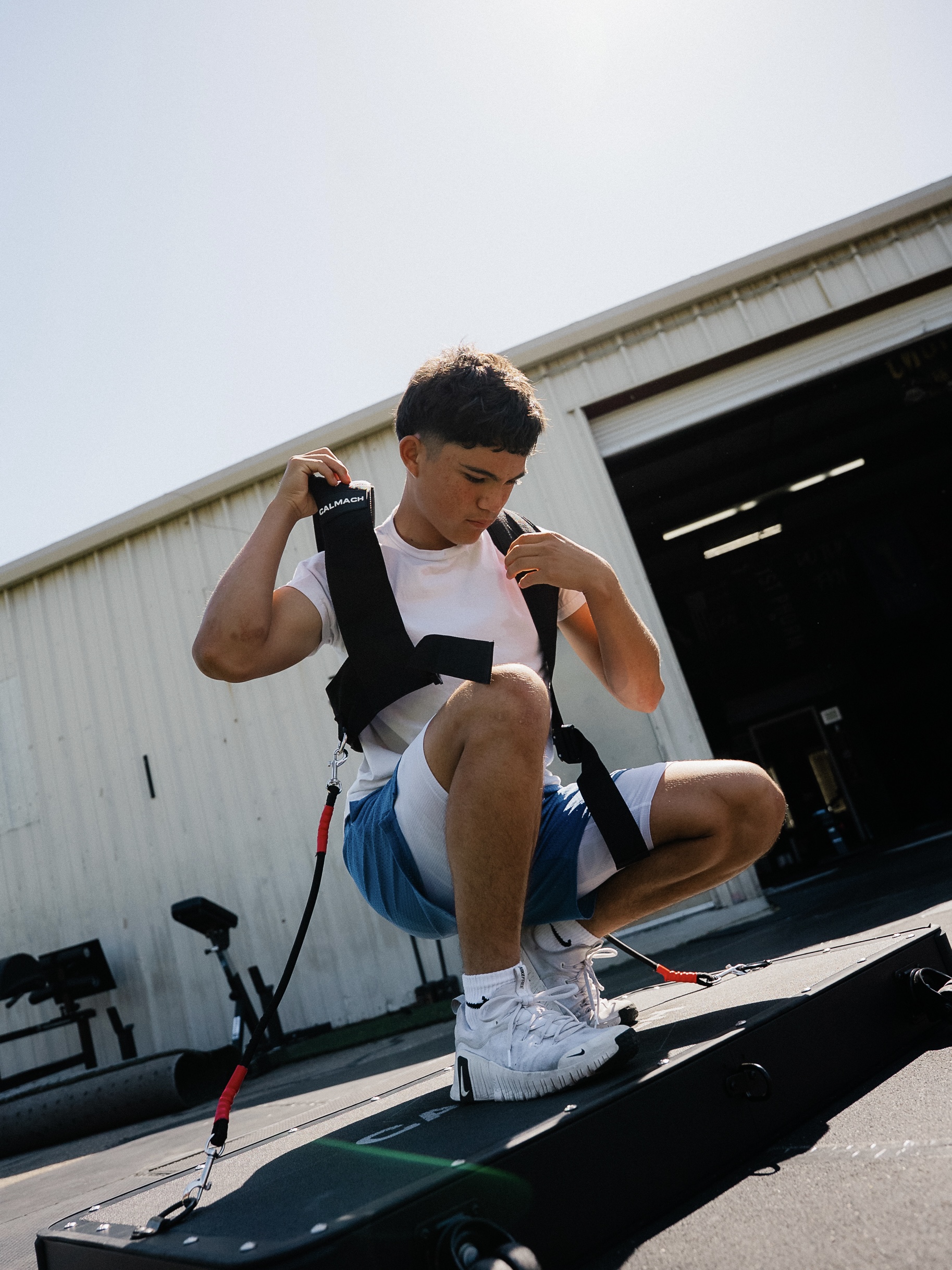 Putting on harness